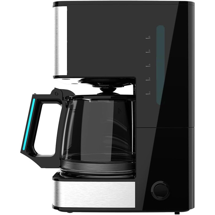 Кавомашина Cecotec Coffee 66 Smart Plus: програмована, 980W, 1,5L, механічна, для 6 чашок, з LCD-екраном, ExtemAroma-технологія, AutoClean, нержавіюча сталь