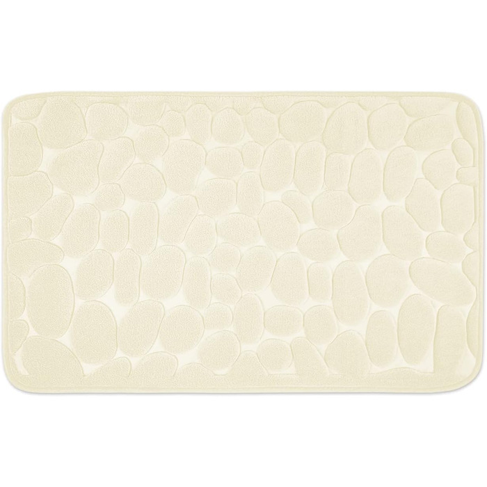 Memory Foam Bathroom Rug - Non-Slip Washable & Quick-Dry Bath Mat - 60x100cm Cream Color