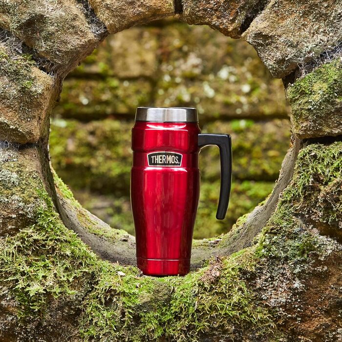 Термос König Travel Mug з нержавіючої сталі - Матовий Чорний (470 мл)