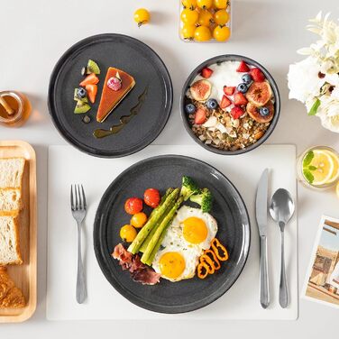 Набір посуду Steingut vancasso ANYA, 18 предметів, сірий (6 персон)