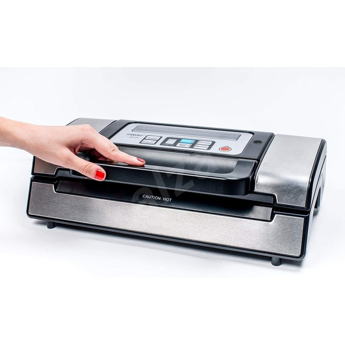 Професійний вакуумний пакувальник Maxxo VM Profi з подвійною зварювальною лінією, 20 л/хв, 900 мбар, для пакування продуктів харчування, з нержавіючої сталі