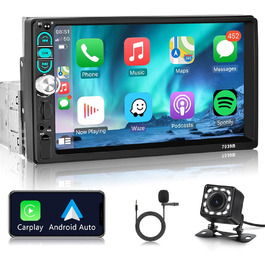 Автомагнітола 1 DIN Carplay з Android Auto, Bluetooth, 7