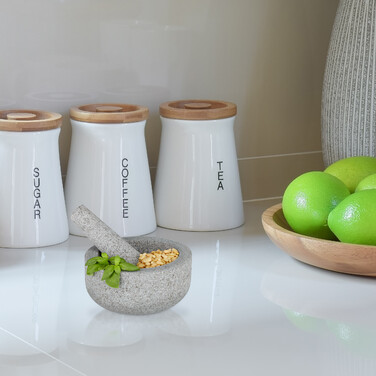 Relaxdays Granite Mortar and Pestle
