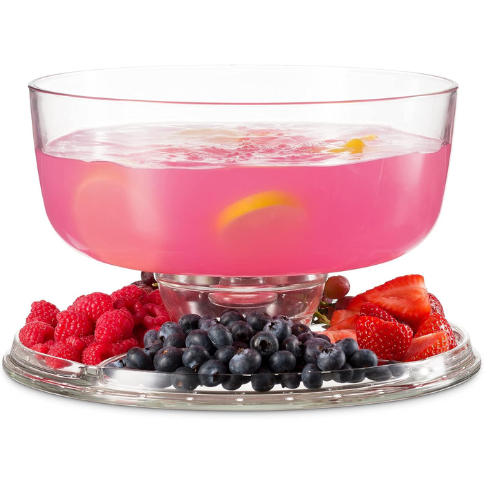 Торцеваний стіл Godinger з кришкою-куполом, 6-в-1, італійський кришталь, для тортів, салатів та фруктів