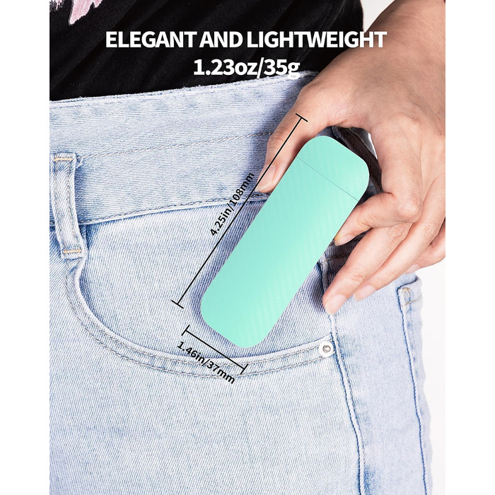 LED-ліхтарик для читання Wiederaufladbares Buchlicht: ультралегкий, з 3 кольорами та 5 рівнями яскравості, диммер, модний, портативний, для книголюбів (Синій)