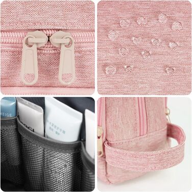 Чоловічий дорожній туалетний органайзер WANDF, косметичка для подорожей, сумка-органайзер для косметики (Джинс, Pure Rosa)