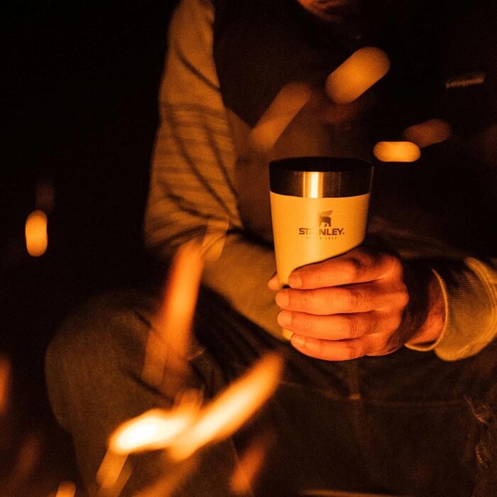 Термокружка Stanley Adventure Stacking Bierkrug 473 мл з нержавіючої сталі - 4 години холоду, без BPA, з подвійними стінками, вакуумна ізоляція, миється в посудомийній машині (Ash)