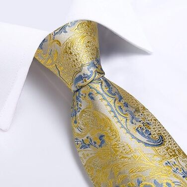 Краватка з візерунком пейслі для чоловіків DiBanGu, шовкова краватка та нагрудна хустинка, затискач для краватки, манжетні кнопки, для весілля та випускного