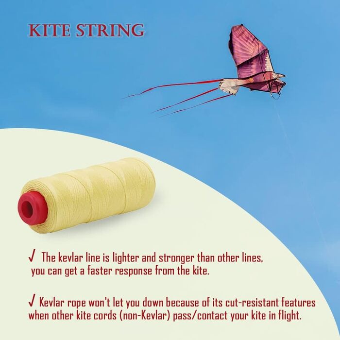 9KM DWLIFE Kite String Professional Kevlar Braided Rope (152~305m) High Strength (18~181kg) Fishing Aid Line Camping Hiking Survival Rope Outdoor