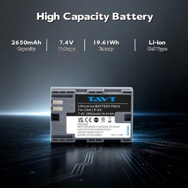 Акумулятор Canon LP-E6/LP-E6N/LP-E6NH (2 шт.) + Зарядний пристрій для EOS R7, R6, R5, R, 6D Mark II, 5D Mark IV, 80D, 90D