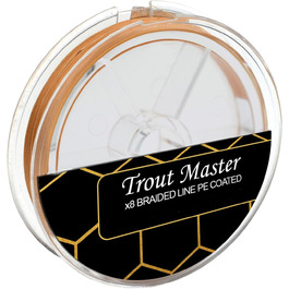Плетена риболовна волосінь Trout Master Fine Gold X8 PE 0,06 мм 5,6 кг 120 м для форелі