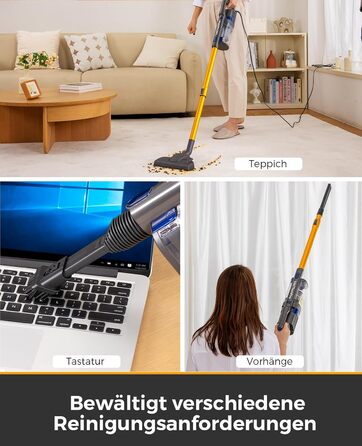 Потужний пилосос Con XL-606-60: 60KPa, 680W, 7м, контейнер 800мл, для твердих поверхонь, помаранчевий