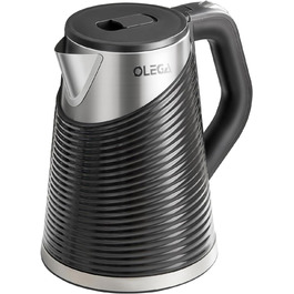 Електричний чайник OLEGA 1.8 л, 1800 Вт, швидкий нагрів, чорний, BPA Free