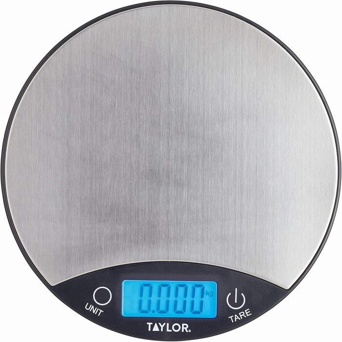 Кухонні ваги Taylor Pro: точні та компактні, з нержавіючої сталі, 5 кг, функція тарування