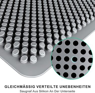 Килимок для порогу Fowooyeen з силікону, 43 x 76 см, сірий. Не слизький, миючий, для дому та вулиці.