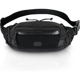 Тактична поясна сумка M-Tac Elite Hex, для активного відпочинку, EDC, військових, спорту та повсякденного використання, Cordura 500D/1000D, водонепроникна блискавка, органайзер з кількома відділеннями, чорний колір
