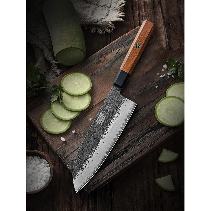 Професійний японський кухонний ніж HOSHANHO Gyuto (Сантоку), сталь, 20 см