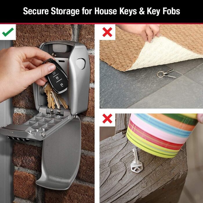 Master Lock 5415D Heavy Duty Key Lock Box - Zinc Wall Mount