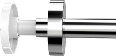 Штанга для душу L-подібна, розсувна, 62–94 x 141–174 см, з 16 кільцями, чорна (Silver Upgrade-version)