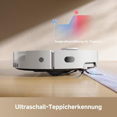 Робот-пилосос Dreame D20 Pro Plus: потужність 13000 Па, DuoBrush для шерсті тварин, очищення кутів, самостійна очистка, уникнення перешкод (LDS-навігація, лазер), суха та волога прибирання, для твердих підлог та килимів, акумулятор 5200 мАг