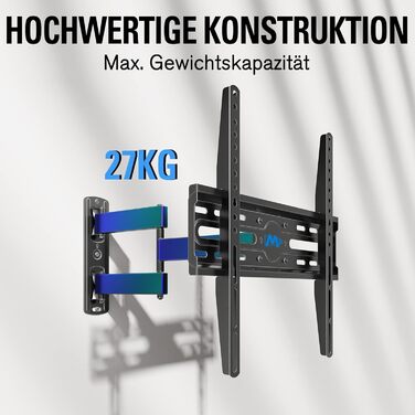 Кріплення для телевізора Mounting Dream MD2432-03: поворотне, нахильне, висувне, для телевізорів/моніторів 26-60 дюймів (до 27 кг), VESA 400x400 мм