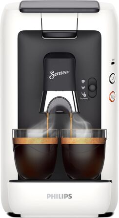 PHILIPS Senseo Maestro STAR Coffee Pad Machine – Intense Plus Technology, Perfect Espresso Quality, 1.2L Water Tank, Environmentally Friendly Design, Memo Function, Descaling Indicator (CSA260/10) White