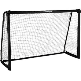 Relaxdays Soccer Goal for Kids & Adults - Garden Training Goal, Steel, 120x180x60 cm, Black