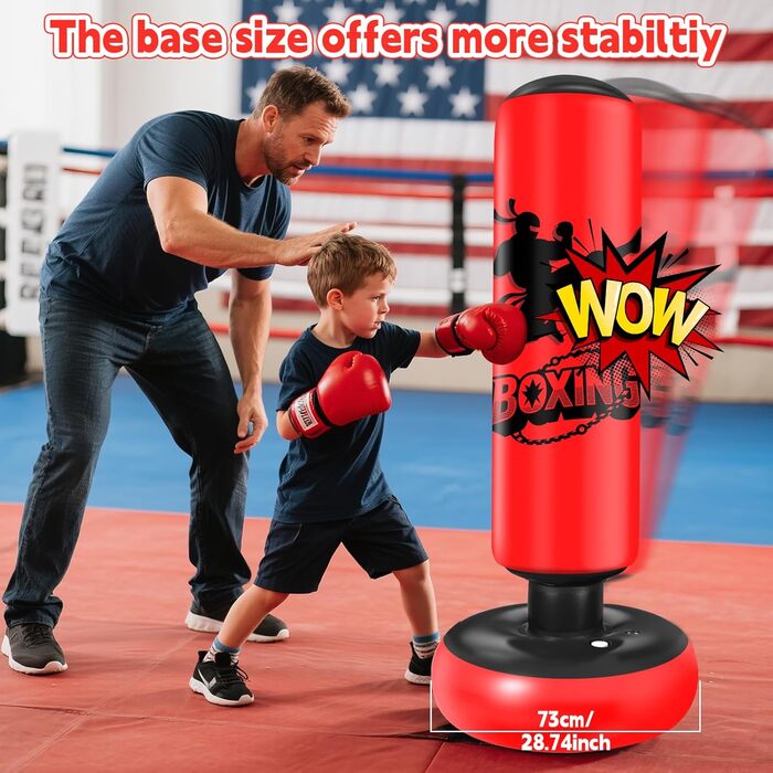 Дитячий боксерський мішок Qoosea для дітей 6-12 років, 160 см, з рукавичками. Підходить для карате, кікбоксингу, тхеквондо, MMA. Чудовий подарунок для хлопчиків та дівчаток