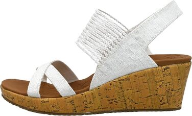 Skechers Beverlee - Бежеві кеди-платформа жіночі (40 EU, Natural Nat)