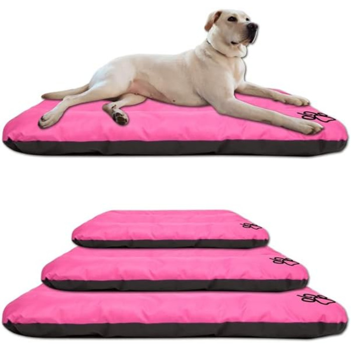 Килимок для собак Eco: водостійкий, м'який, 90x60x8 см (R3(115 x 80 см)), рожевий