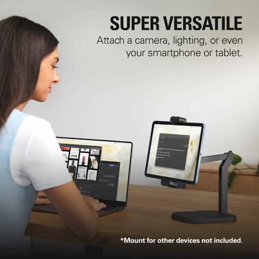 Elgato Wave Desk Stand: Регульована підставка для мікрофона, сумісна з HyperX, Rode, Fifine, Shure та іншими. Підходить для запису та подкастингу.