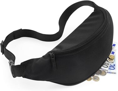 Чоловіча поясна сумка BagBase BG042 чорного кольору, універсального розміру