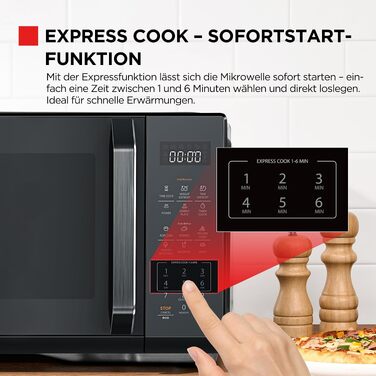 Мікрохвильова піч з грилем та конвекцією Toshiba MW3-AC26SFI(BK) 6-в-1, 26л, 1000Вт, інверторна, чорна