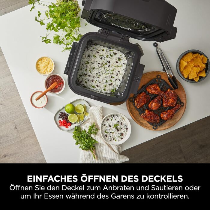 Ninja Speedi Multi Cooker, 5.7L, 10-in-1 Multi Cooker, Air Fryer Hot Air Fryer, Slow Cooker Slow Cooking, Grilling, Baking, Black & Copper ON400EUCP