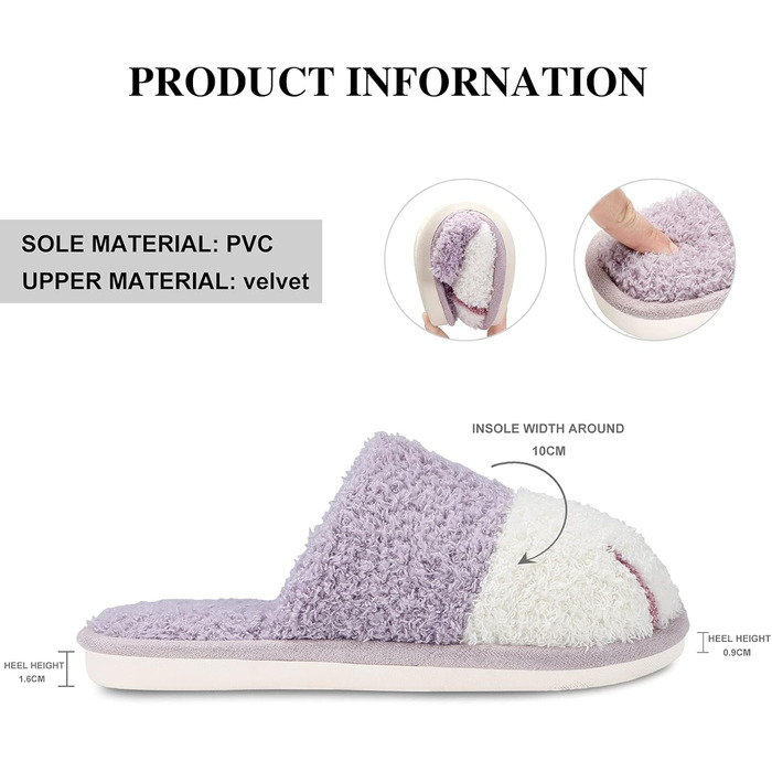 Домашні тапочки MAXTOP з м'якого плюшу у вигляді котячої лапки (фіолетовий, 40/41 EU)
