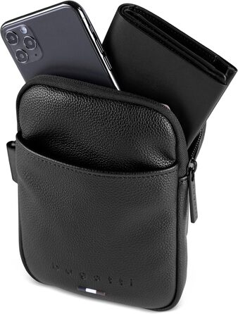 Bugatti Rico Mini Crossbody: Сумка на плечі з екошкіри, чорна