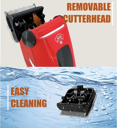 Професійна машинка для стрижки собак Hatteker: електрична, бездротова, з підсвічуванням, 7500RPM, для собак та котів
