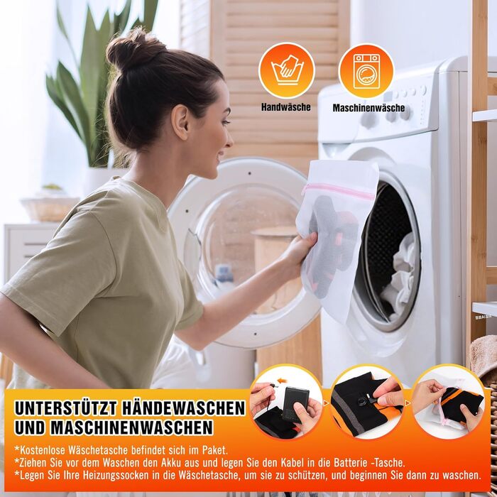 Гріючі шкарпетки для жінок та чоловіків, 7000mAh, 4 режими нагріву, для зимових видів спорту (лижі, піші прогулянки, велоспорт), розмір 36-43