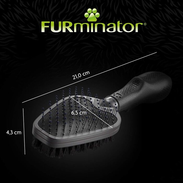 FURminator подвійний гребінець для собак та котів - 2 в 1 для догляду за шерстю, видалення котушок, відмерлого волосся та бруду