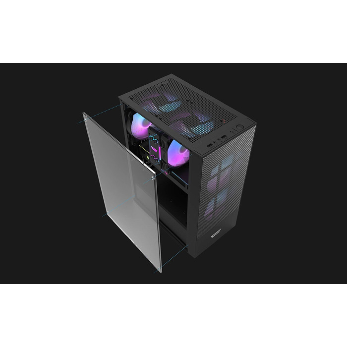 Корпус для комп'ютера Darkflash A290 Midi Tower ATX, чорний, з вікном