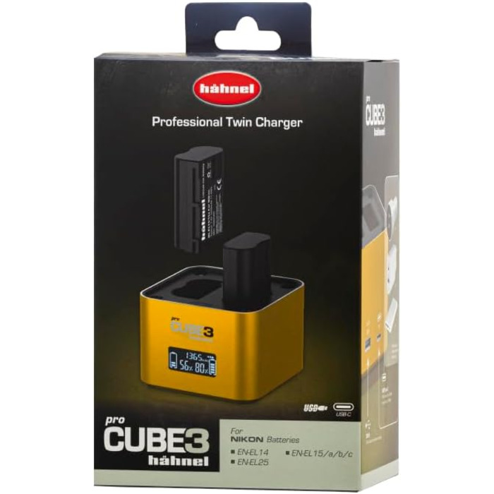 Зарядний пристрій Hähnel ProCube3 Duo для Nikon - Швидка зарядка USB Type-C