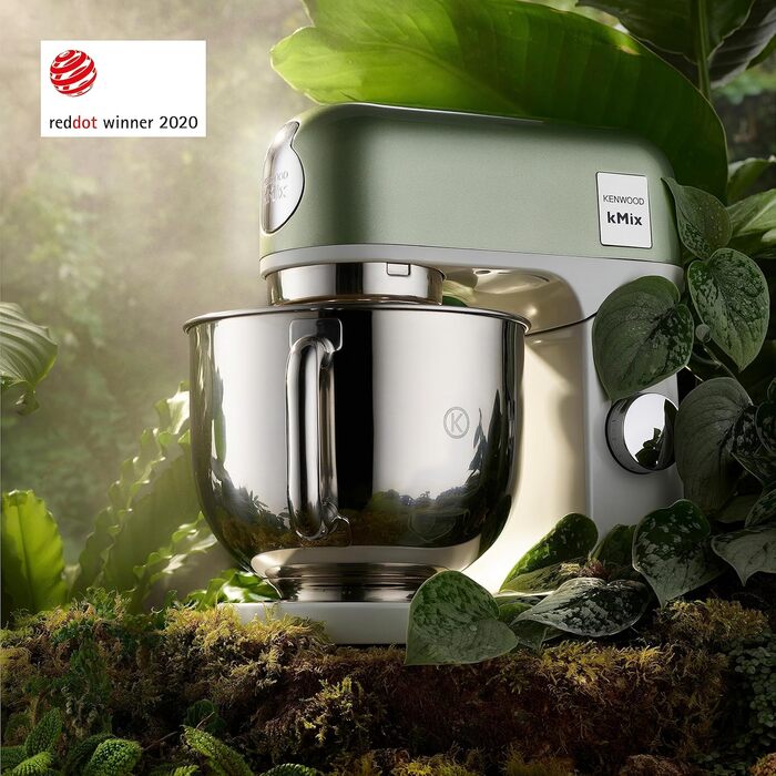 Кухонна машина Kenwood kMix Editions KMX760BC, 1000 Вт, чаша 5 л з нержавіючої сталі, набір для кондитера, зелений металік