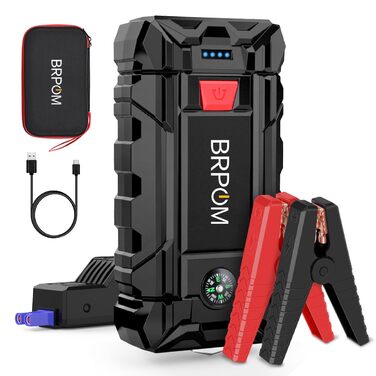 Powerbank BRPOM для запуску авто з LCD-дисплеєм (2000A, 7000A)