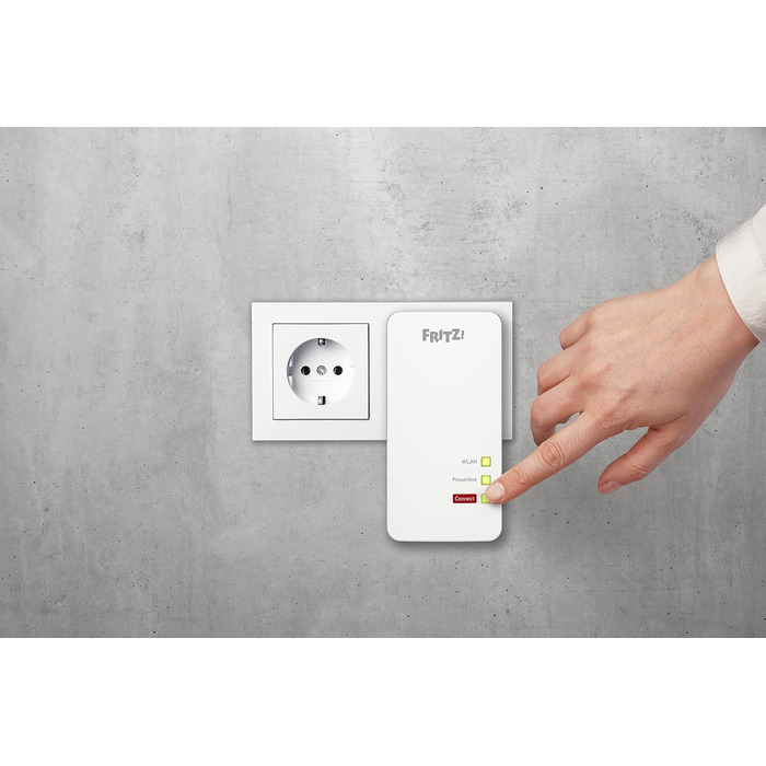 Набір FRITZ!Powerline 1260/1220 WLAN: точка доступу Wi-Fi, для медіа та NAS, 1200 Мбіт/с