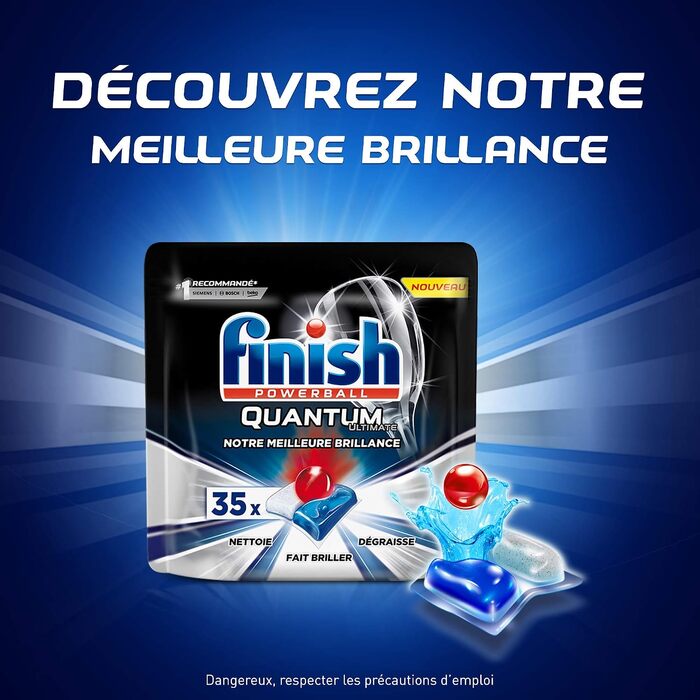 Таблетки для посудомийних машин Finish Powerball Quantum Ultimate, 20 шт, 650 г