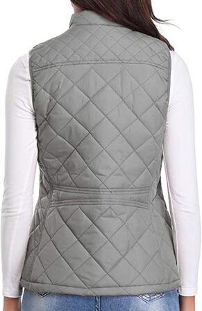 Жіноча тепла жилетка Steppweste, легка, з утеплювачем, вітро- та водонепроникна, з капюшоном, для активного відпочинку, сіра, розмір S