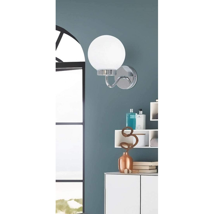 Send Bathroom TOGO in Chrome White Wall Lamp Globe Lamp Bathroom Lamp