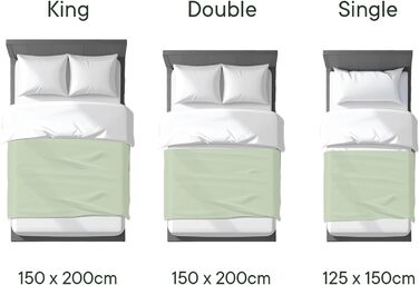 Плед DREAMSCENE з штучного хутра, флісу, м'який, теплий, великий, для ліжка (125 x 150 см, світло-зелений)