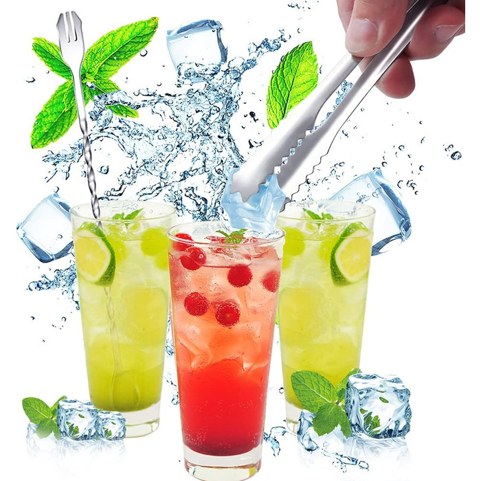 Набір для коктейлів з нержавіючої сталі, 5 предметів: міксер, шейкер, мірний стакан, прес для фруктів, подарунковий