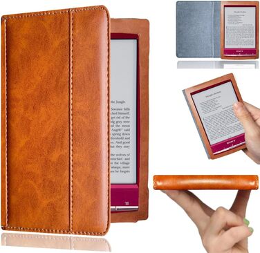 Чохол для Sony PRS-T2/PRS-T1 (6 дюймів), захисний чохол для eReader, PU-шкіра, колір коричневий